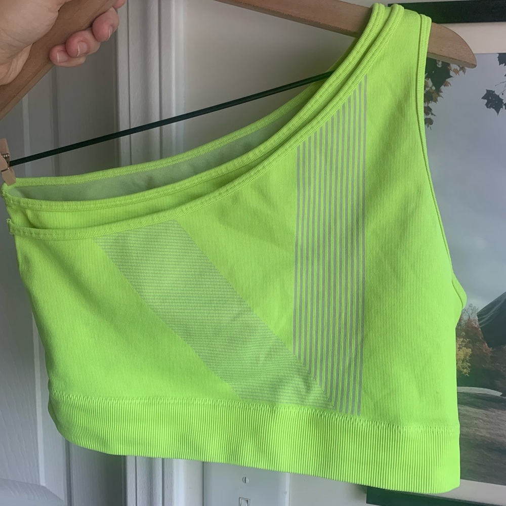 🌸Fabletics Neon Layered One-Shoulder Top - Picture 4 of 4